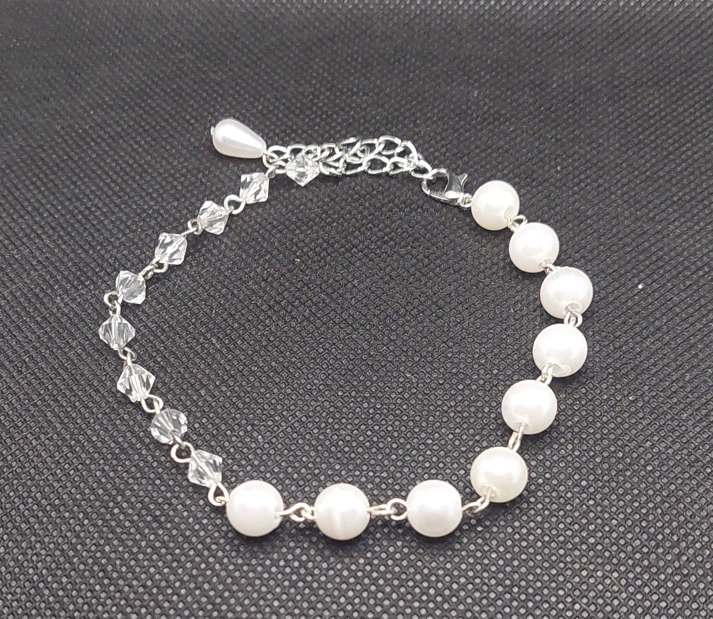 Elegant Diamond and Pearl Bracelet