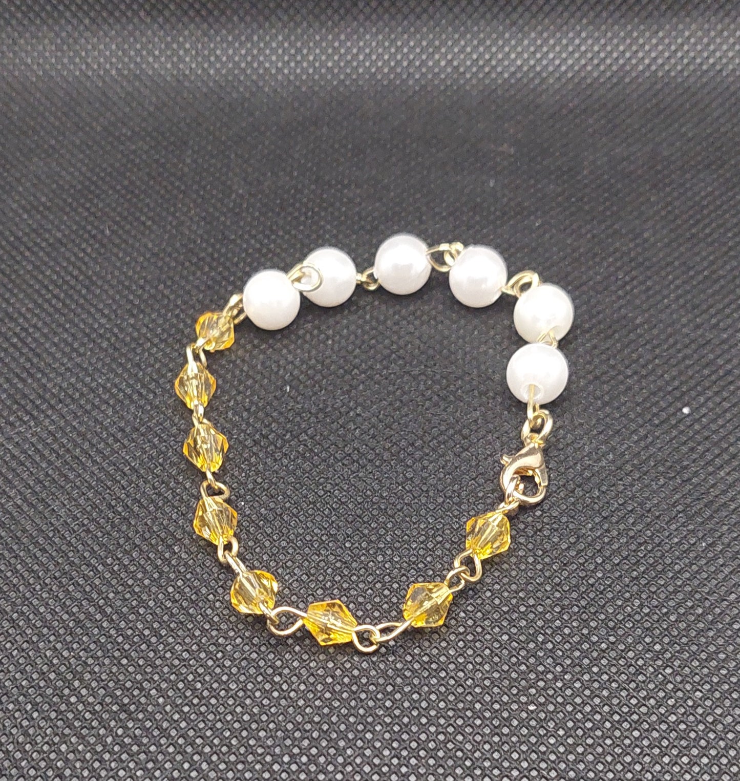 Elegant Diamond and Pearl Bracelet